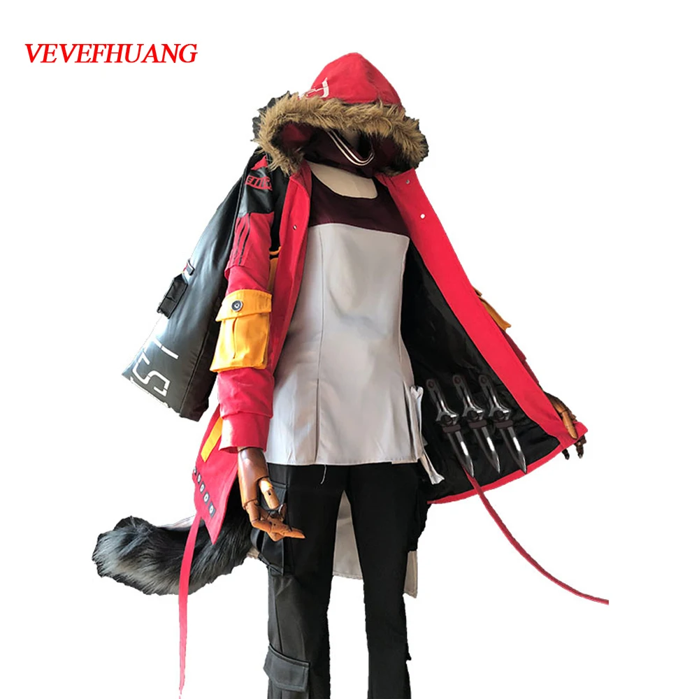 

VEVEFHUANG K Arknights Projekt Red RHODES ISLAND Battle Suit Lovely Uniform Cosplay Costume Halloween Outfit Xmas Christma